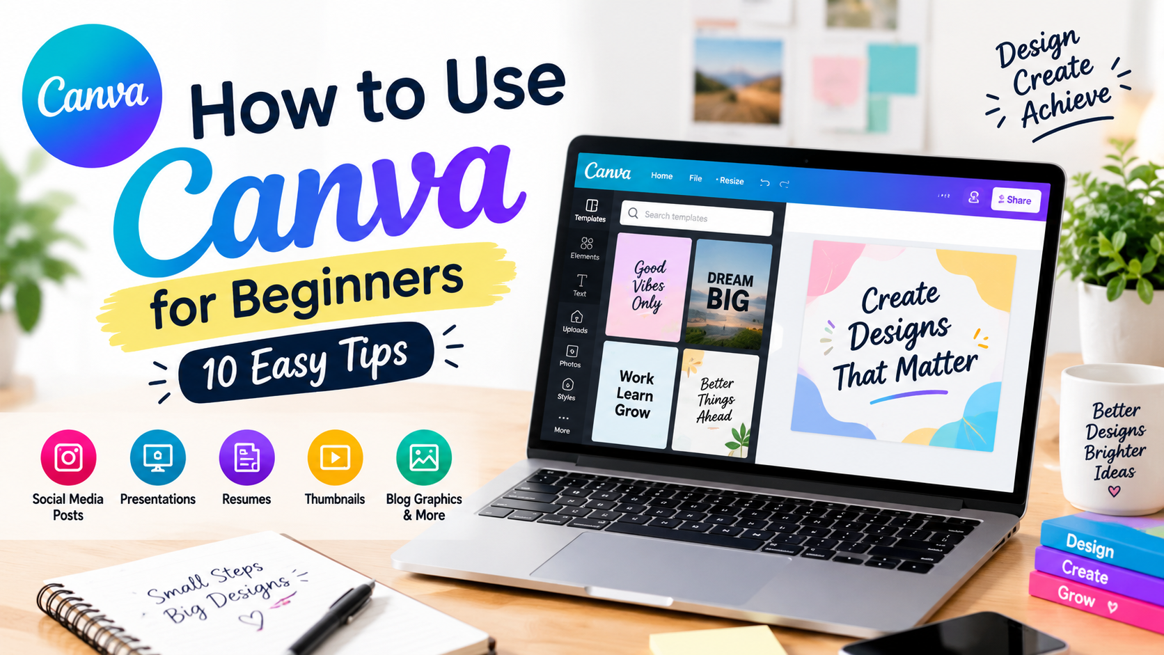 How to use Canva for beginners with easy design tips
